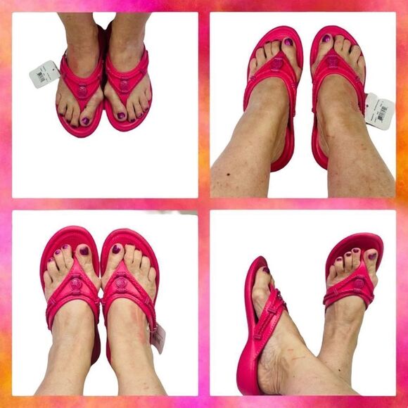 Minnetonka Raspberry Silverthorne Prism Sandals - Size 6 - Picture 14 of 15